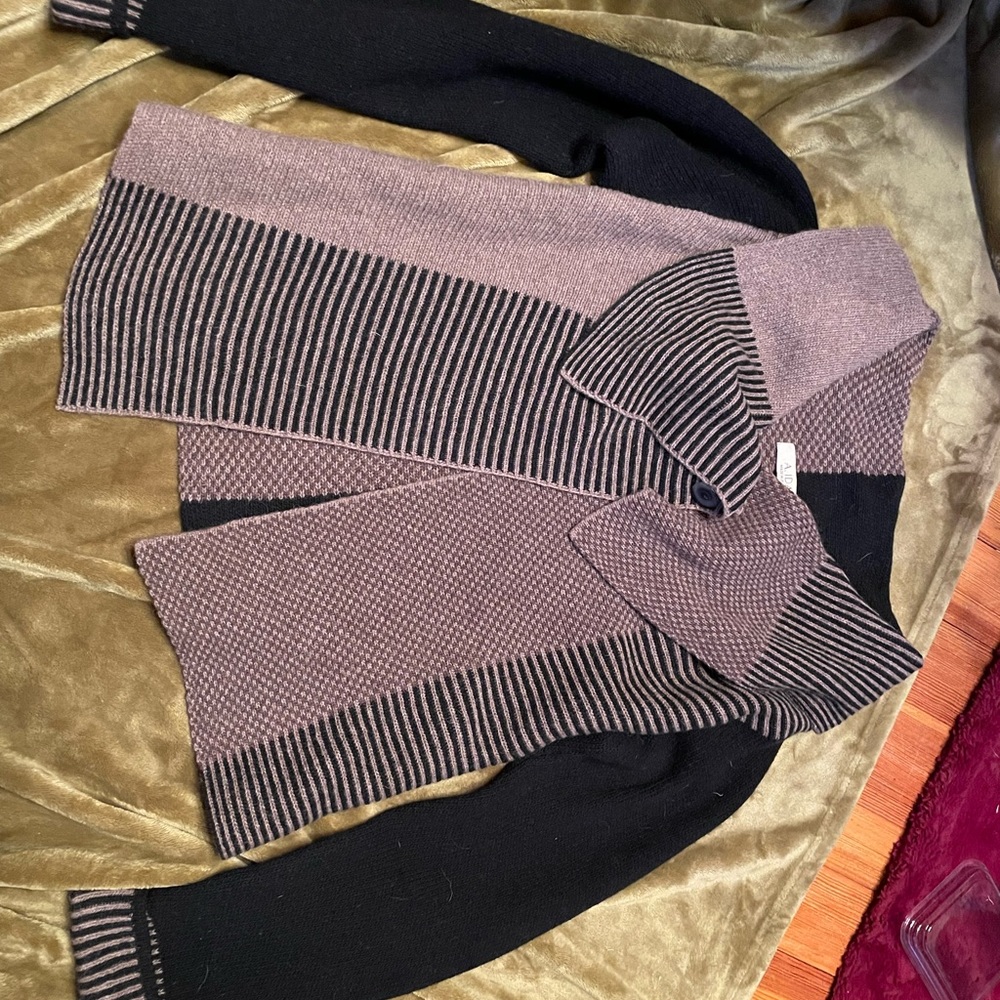 A. IDA wool knit cardigan shawl wrap